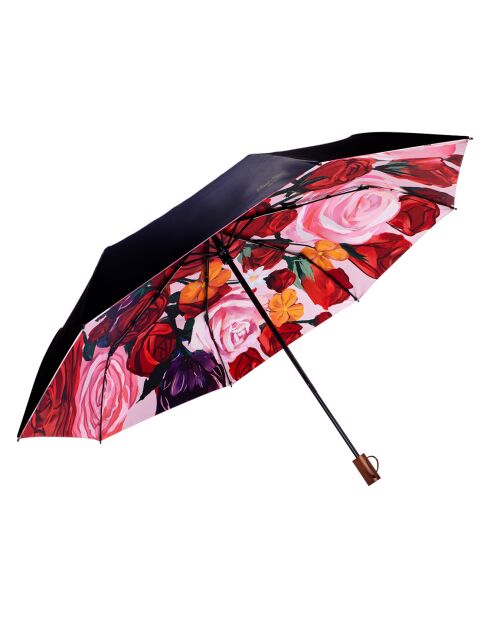 Paraguas plegable con flores multicolores