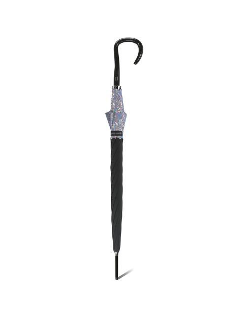 Parapluie de marche noir avec bordure pailletée noir