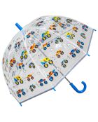 Parapluie cloche transparent enfant automatique à bordure réfléchissante Monster Trucks transparent