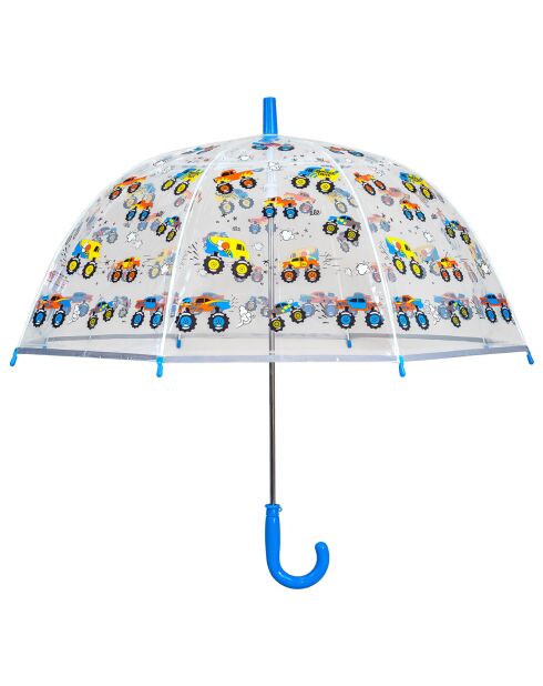 Parapluie cloche transparent enfant automatique à bordure réfléchissante Monster Trucks transparent