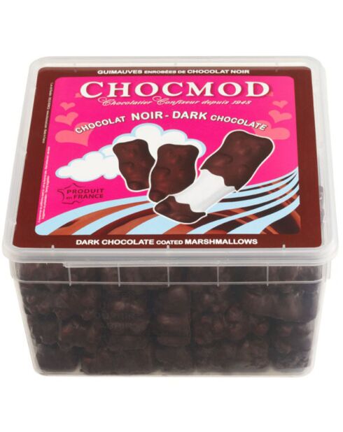 Caja Marshmallow Bear de chocolate negro de 1 kg
