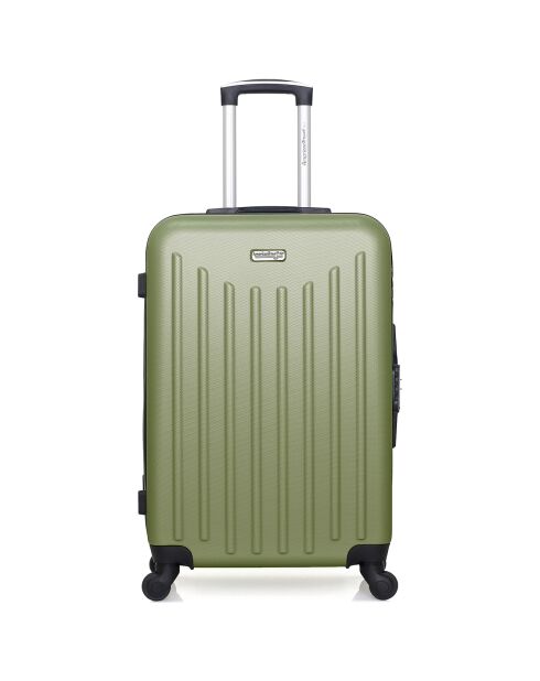 Valise Moyen Séjour 4 roues simples Brooklyn 65 cm vert kaki