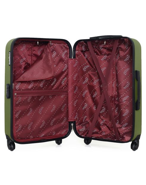 Valise Moyen Séjour 4 roues simples Brooklyn 65 cm vert kaki
