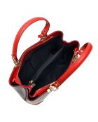 Sac à main en Cuir rouge/noir - 23.5x36x12 cm
