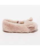 Chaussons Lapin en fausse fourrure roses