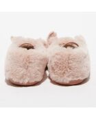 Chaussons Lapin en fausse fourrure roses