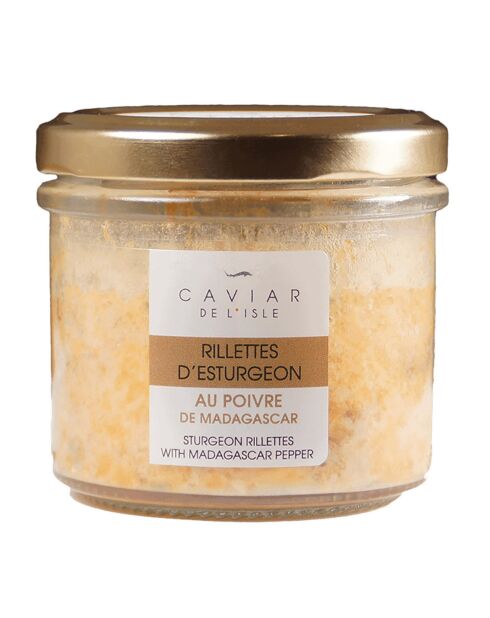 Boîte de Rillettes d'Esturgeon au Poivre de Madagascar 90 gr