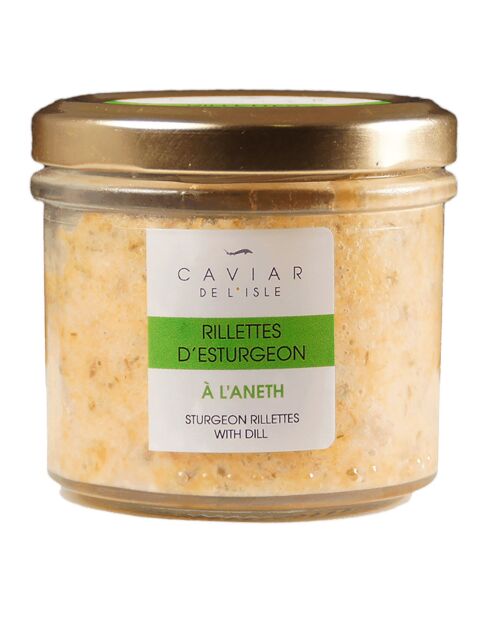 Boîte de Rillettes d'Esturgeon à l'Aneth 90 gr