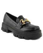 Mocassins Gabrielle noirs -  Talon 5 cm