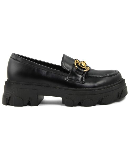 Mocassins Gabrielle noirs -  Talon 5 cm