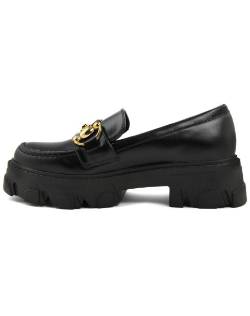 Mocassins Gabrielle noirs -  Talon 5 cm