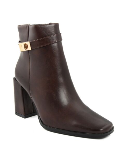 Bottines Lina marron - Talon 8 cm