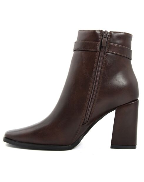 Bottines Lina marron - Talon 8 cm