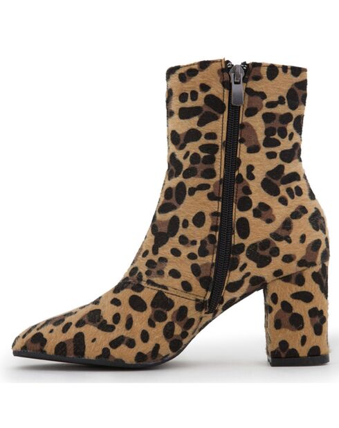 Bottines Emilie léopard - Talon 7 cm