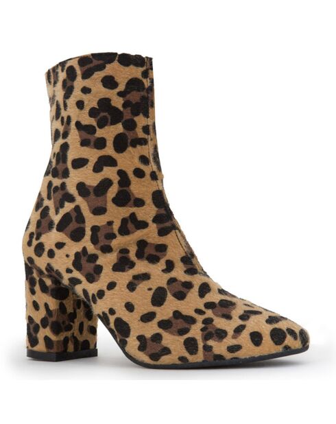 Bottines Emilie léopard - Talon 7 cm