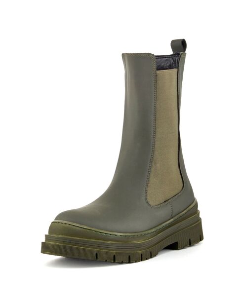 Chelsea Boots Chiara kaki -  Talon 5.5 cm
