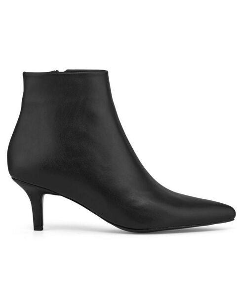 Bottines Léonie noires -  Talon 6 cm