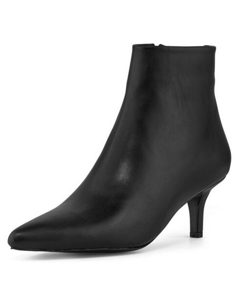 Bottines Léonie noires -  Talon 6 cm