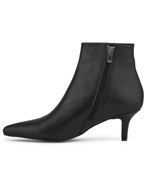 Bottines Léonie noires -  Talon 6 cm