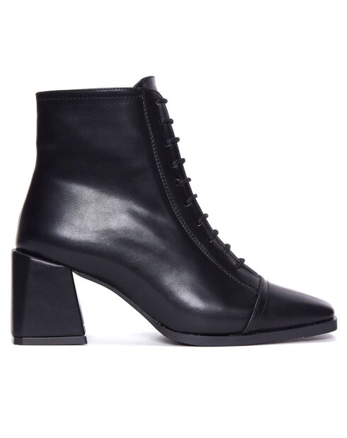 Bottines Lucie noires - Talon 7 cm