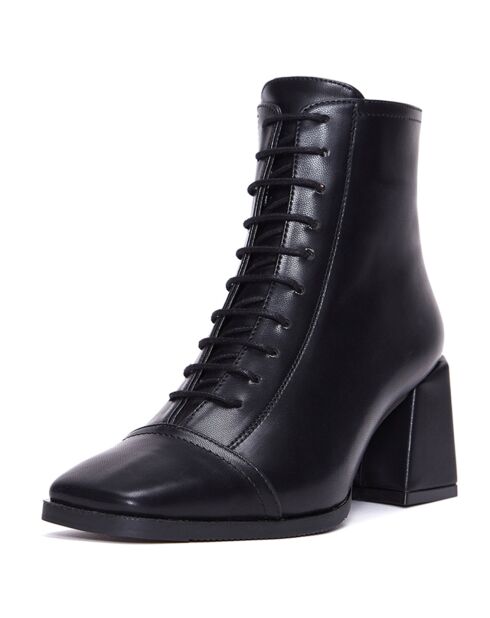 Bottines Lucie noires - Talon 7 cm