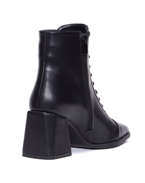 Bottines Lucie noires - Talon 7 cm