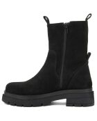 Boots en Velours de Cuir Claire noires -  Talon 5 cm