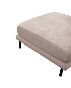 Pouf robin velours taupe - 90x70x49 cm