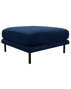 Pouf robin velours bleu nuit - 90x70x49 cm