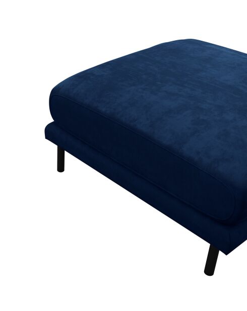 Pouf robin velours bleu nuit - 90x70x49 cm