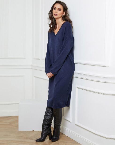 Abito Palermo in misto cashmere blu