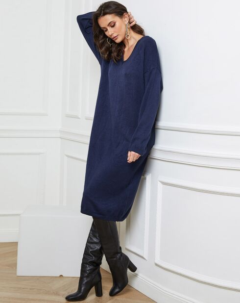 Abito Palermo in misto cashmere blu