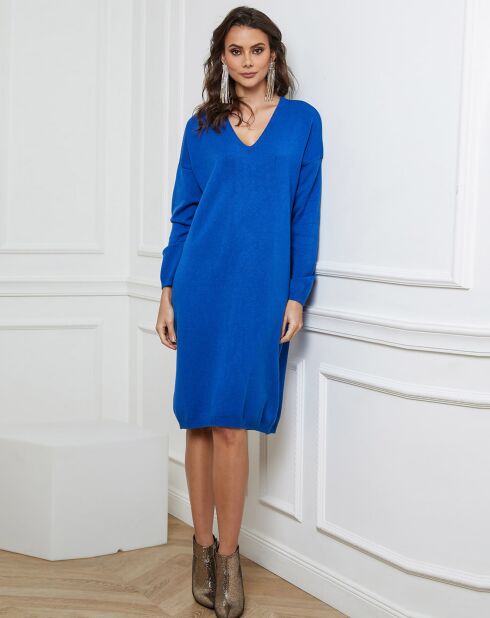 Abito Palermo in misto cachemire blu royal