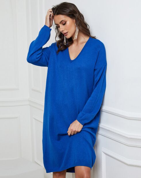 Abito Palermo in misto cachemire blu royal