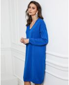 Abito Palermo in misto cachemire blu royal