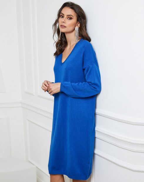 Abito Palermo in misto cachemire blu royal