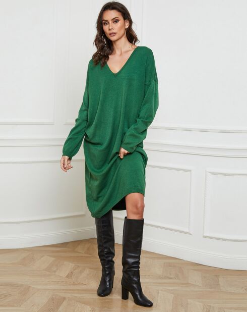 Abito Palermo verde in misto cashmere