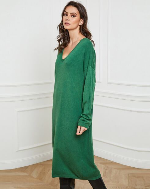 Abito Palermo verde in misto cashmere