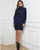 Marineblauwe jurk van kasjmiermix Warren