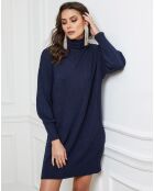 Marineblauwe jurk van kasjmiermix Warren