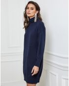 Marineblauwe jurk van kasjmiermix Warren