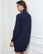 Marineblauwe jurk van kasjmiermix Warren