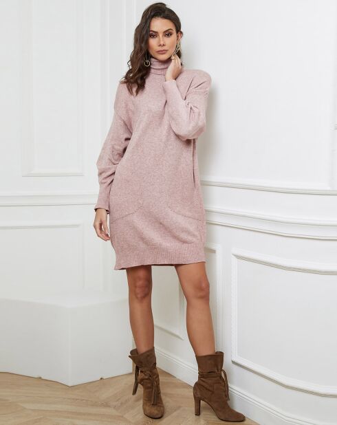 Warren roze jurk van kasjmiermix