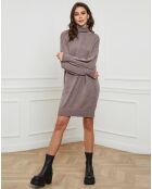 Taupefarbenes Kleid Warren aus einer Kaschmirmischung