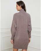 Taupefarbenes Kleid Warren aus einer Kaschmirmischung