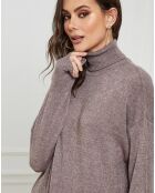 Taupefarbenes Kleid Warren aus einer Kaschmirmischung