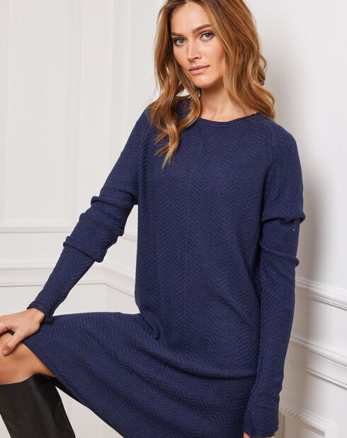 Robe en Cachemire mélangé Groland marine