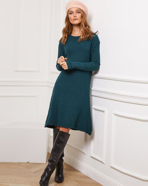 Robe en Cachemire mélangé Groland verte
