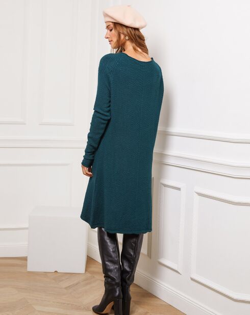 Robe en Cachemire mélangé Groland verte