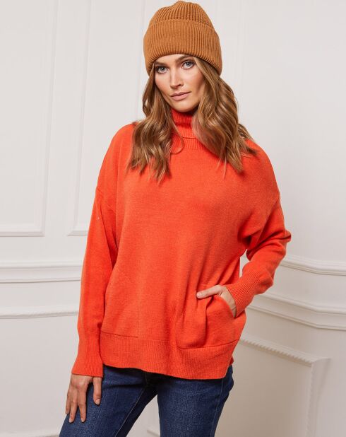 Pull en Cachemire mélangé Kaboul orange